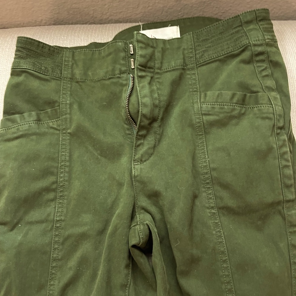 Anthropologie Green high rise skinny pants size 29 with front pockets